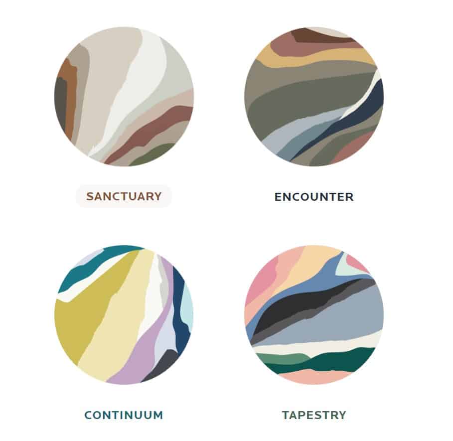 Image summary of Sherwin William's 2021 Color Palettes